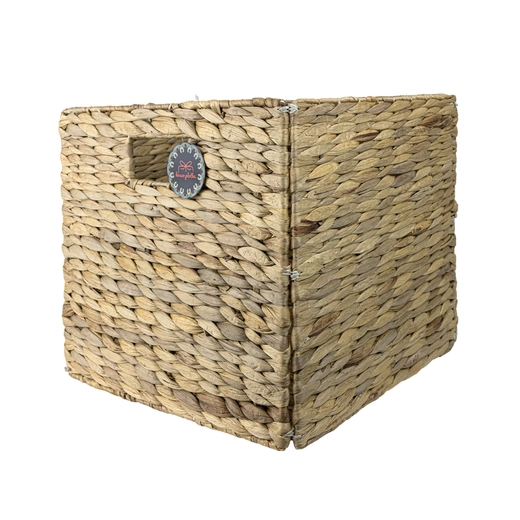 Skládací hyacintový koš Koszoplotka přírodní 33x33x33h