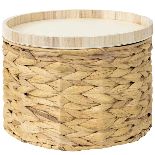 Hyacinth basket with Koszoplotka tray, natural 30x20h