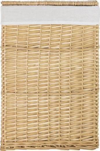Wäschekorb aus Weide mit Futter Koszoplotka natur 47x35x66h