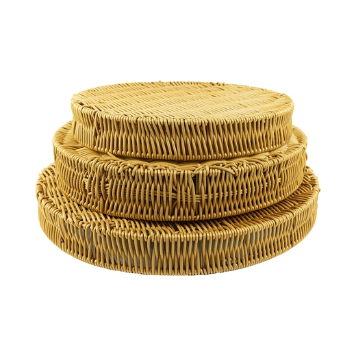 Zestaw tac plecionych z technorattanu