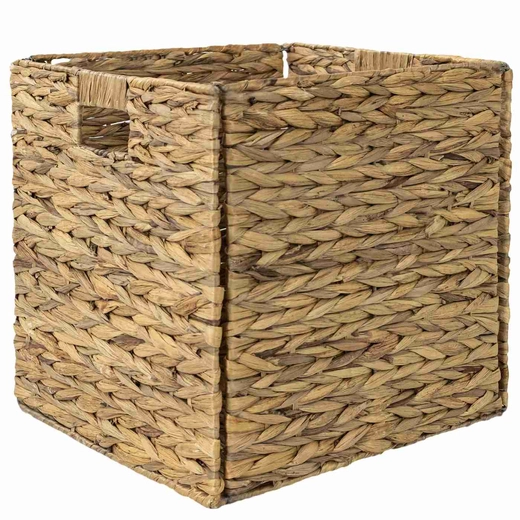 Skládací hyacintový koš Koszoplotka přírodní 33x33x33h