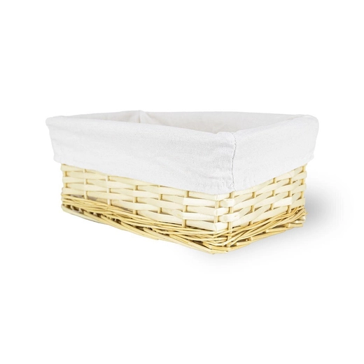 Wicker basket Koszoplotka natural with lining 27x17x11h