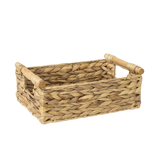 Koszyk hiacyntowy z uchwytami Koszoplotka naturalny 31x21x12h