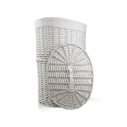 Wicker basket WHITE 730L oval 39x28x60