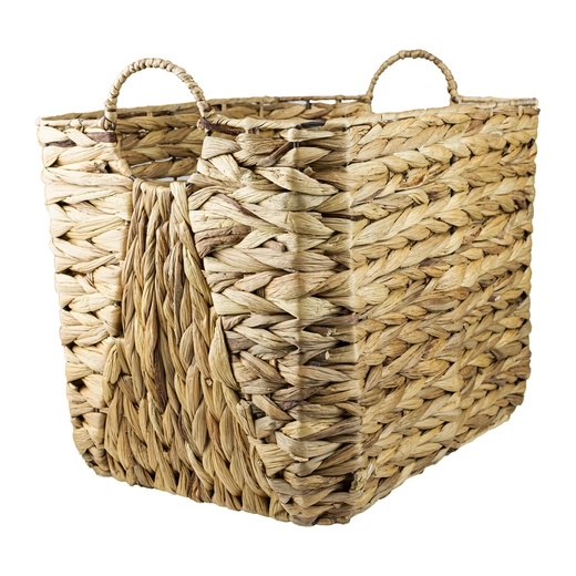 CALMO 411 open basket made of water hyacinth, 38x30x30 Basket weaver