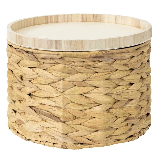 Hyacinth basket with Koszoplotka tray, natural 26x15h
