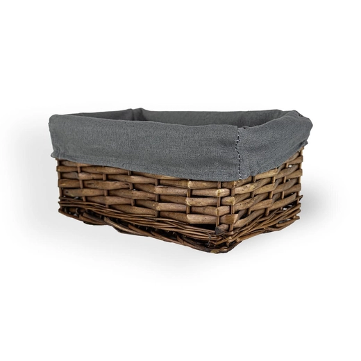 Koszyk wiklinowy Koszoplotka wenge z wyściółką 27x17x11h
