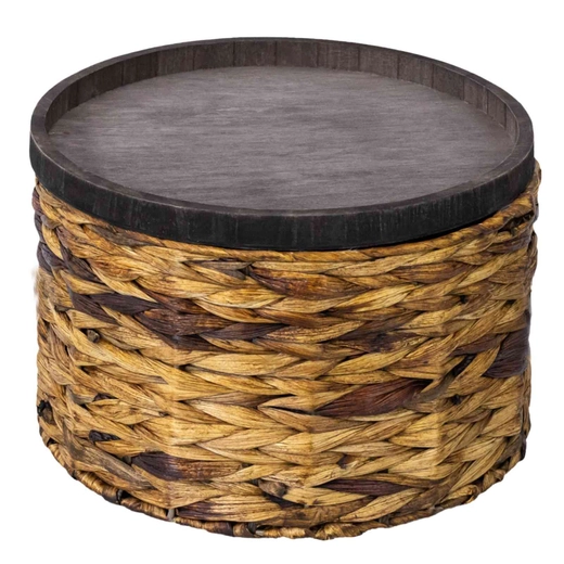 Hyacinth basket with Koszoplotka tray, brown 20x11h