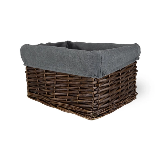 Wicker basket Koszoplotka wenge with lining 30x20x15h