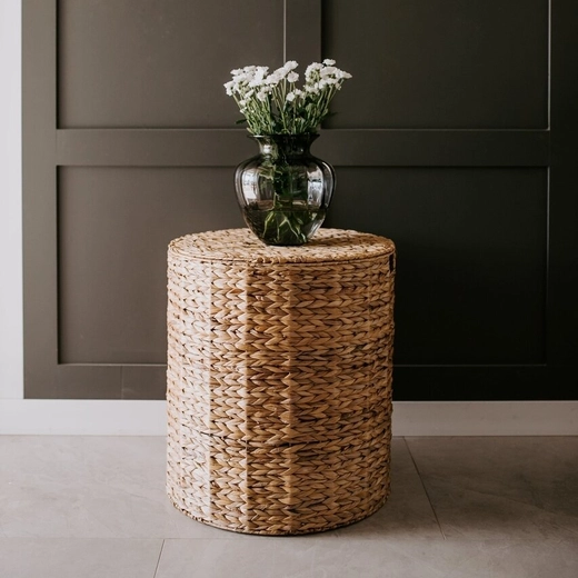 Koszoplotka Wäschekorb aus Hyazinthe, natur 55x60h