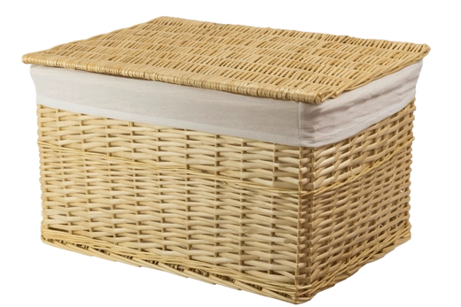 Prútený hrudník s podšívkou Koszoplotka natural 38x22x22h