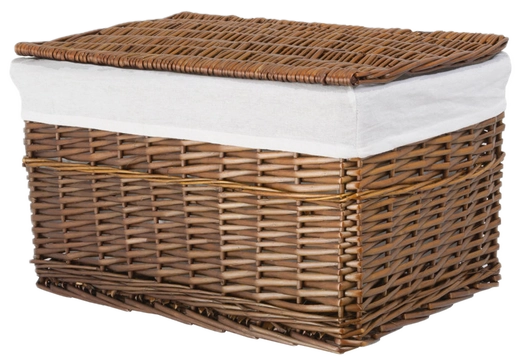 Proutěná truhla s podšívkou Koszoplotka wenge 52x36x30h