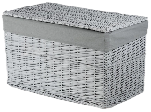 Wicker chest with lining Koszoplotka gray 38x22x22h