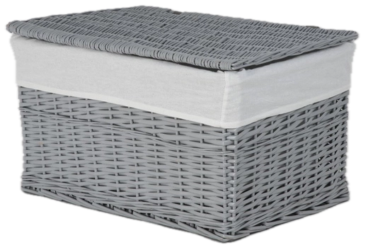 Wicker chest with lining Koszoplotka gray 58x43x35h