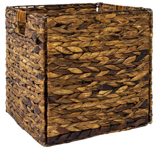 Skládací hyacintový koš Koszoplotka hnědá 33x33x33h